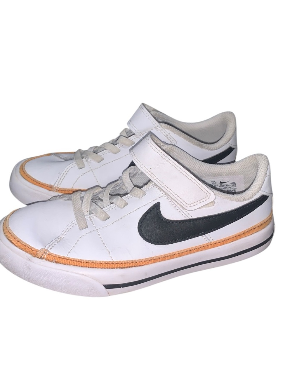 Nike Youth Court Legacy Adjustable Strap Closure Casual Sneakers
